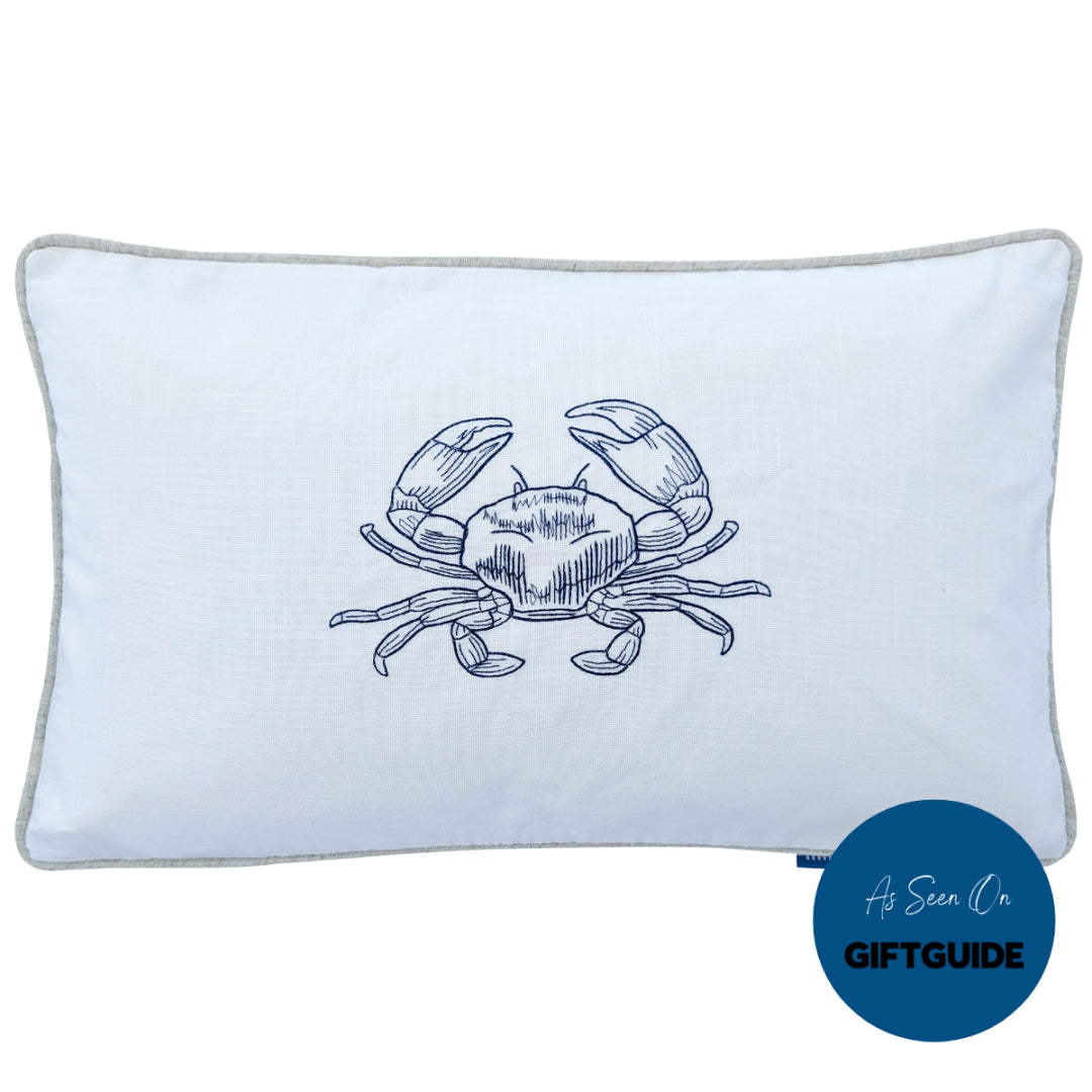 Crab White Kids Cushion Cover | Mirage Haven 